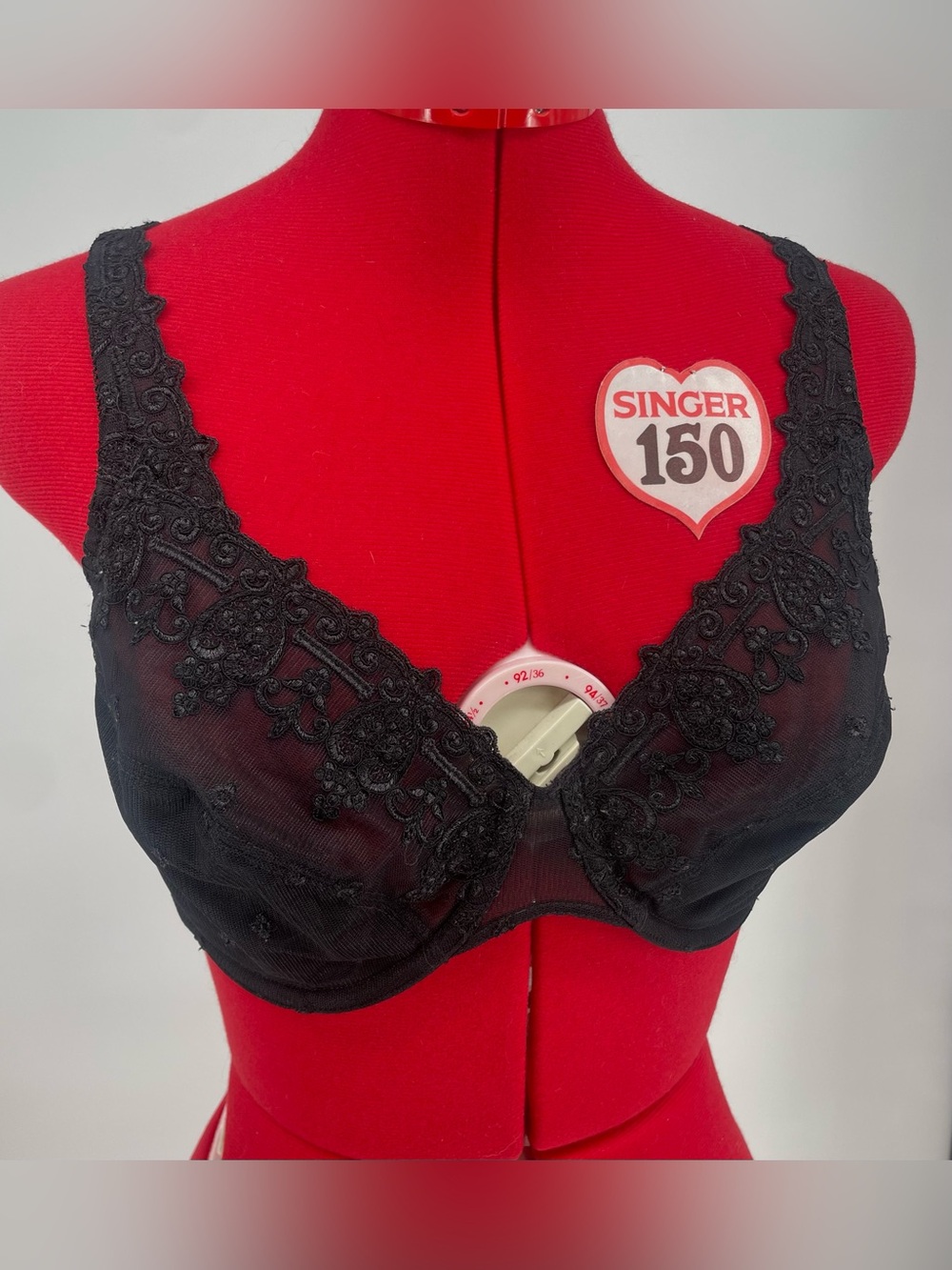 Bali Lace Desire Minimizer Underwire Bra 36D Style 3573 Embroidered Details - Picture 2 of 7